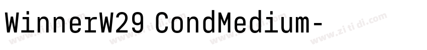 WinnerW29 CondMedium字体转换
